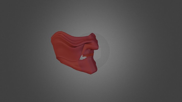 Samurai Mask 3D Model