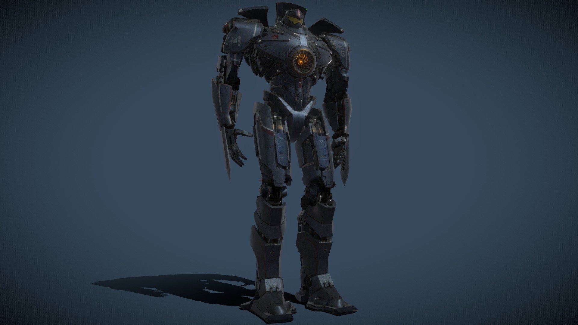 Gipsy danger (Yes Rigged bone) Pacific Rim - Download Free 3D model by ...