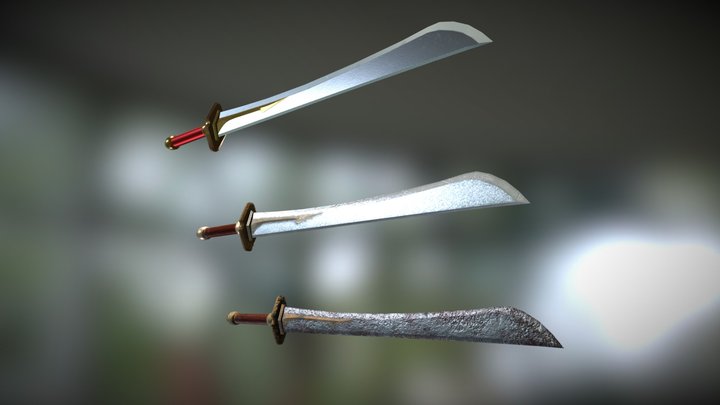 Swords 1 - Clean, Normal and Rust 3D Model
