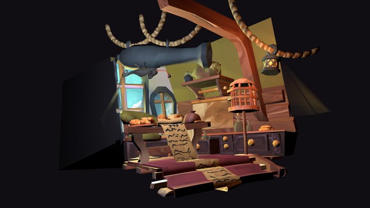 DAE CRIB: Privateer's Private Quarter 3D Model