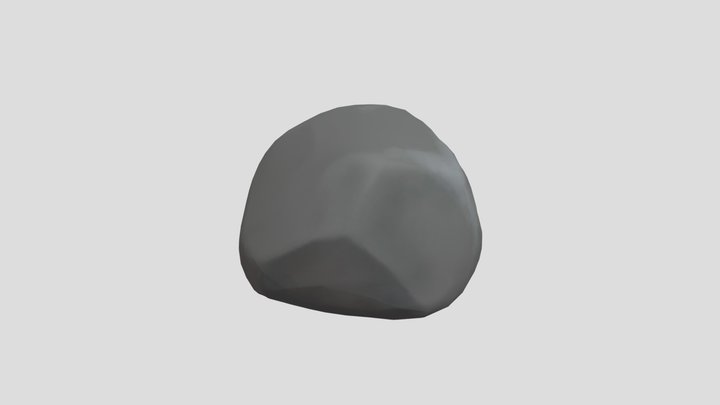 Basic Hand-painted Rock 3D Model