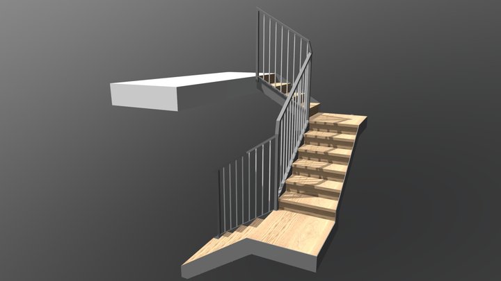 Stairs H=2620mm v.2 3D Model