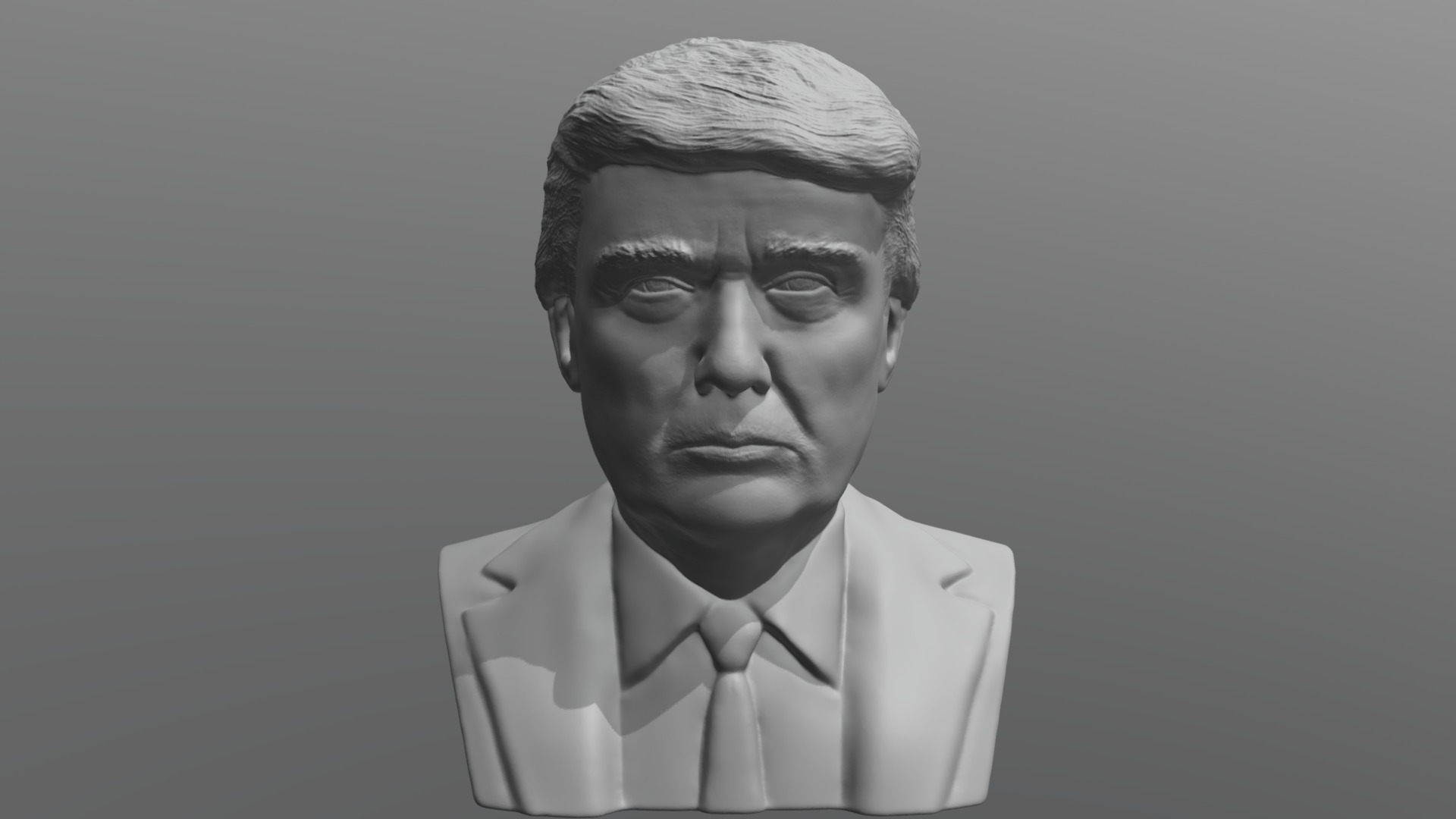 3D model Donald Trump bust for 3D printing - This is a 3D model of the Donald Trump bust for 3D printing. The 3D model is about a man wearing a suit and tie.