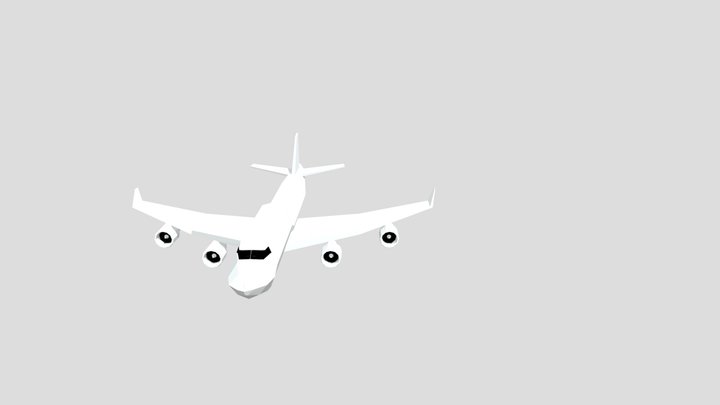 Plane Low Poly 3D Model