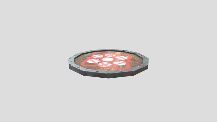 Low poly shield 3D Model