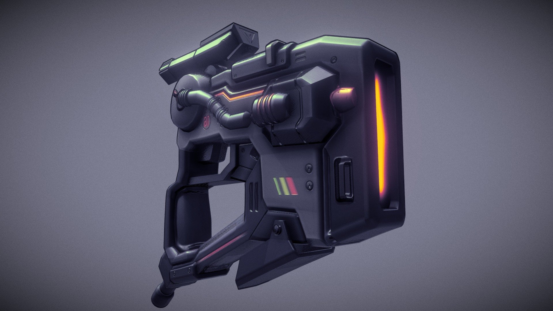 Gun sci fi - Buy Royalty Free 3D model by AG3D _-=-_ Follow me in ...