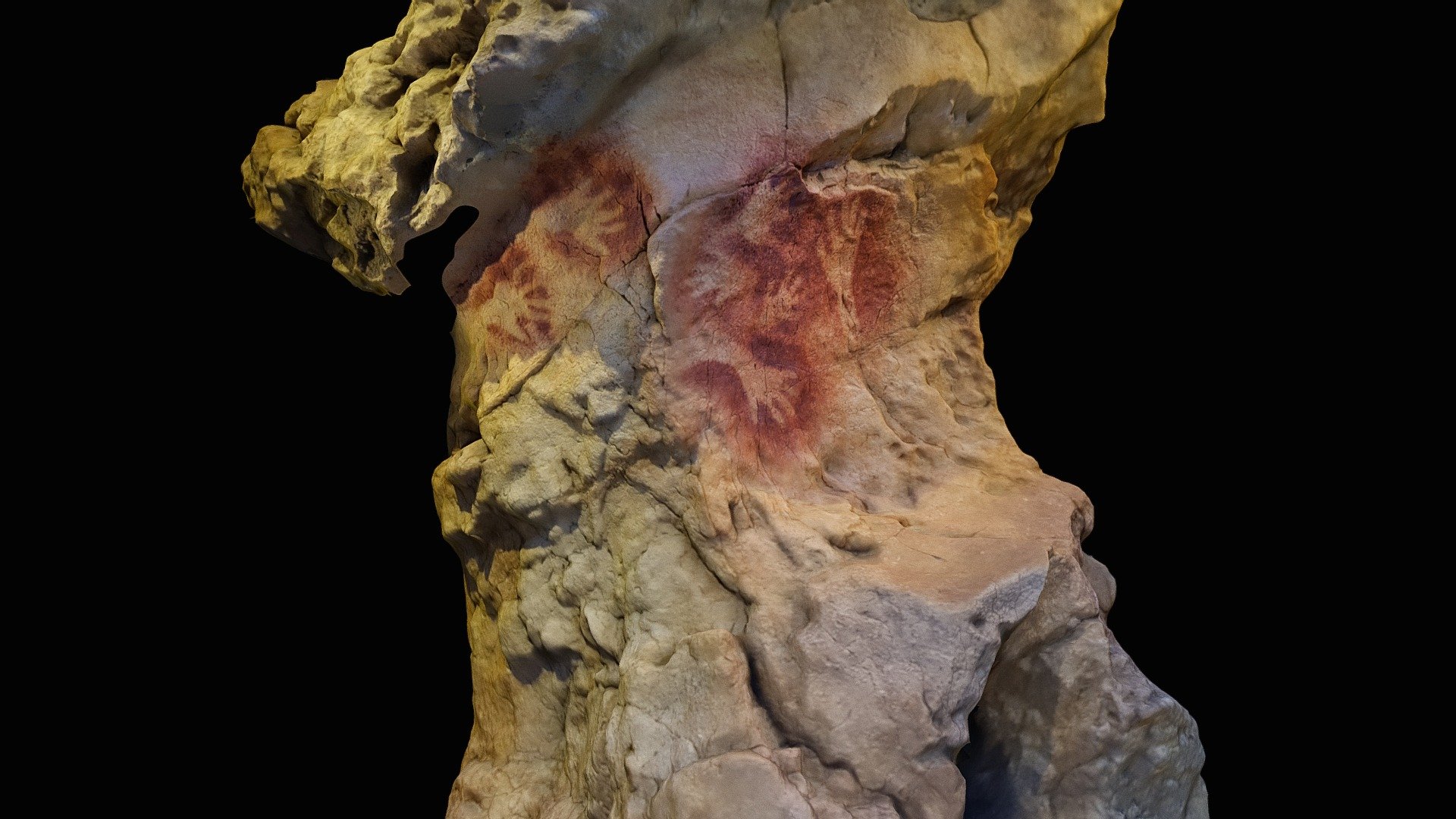 Manos en negativo. Cueva de El Castillo. — Sketchfab embed 3D viewer