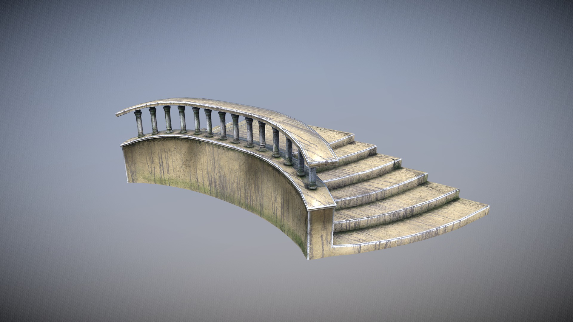 3D model Stairs 2 - This is a 3D model of the Stairs 2. The 3D model is about a model of a bridge.