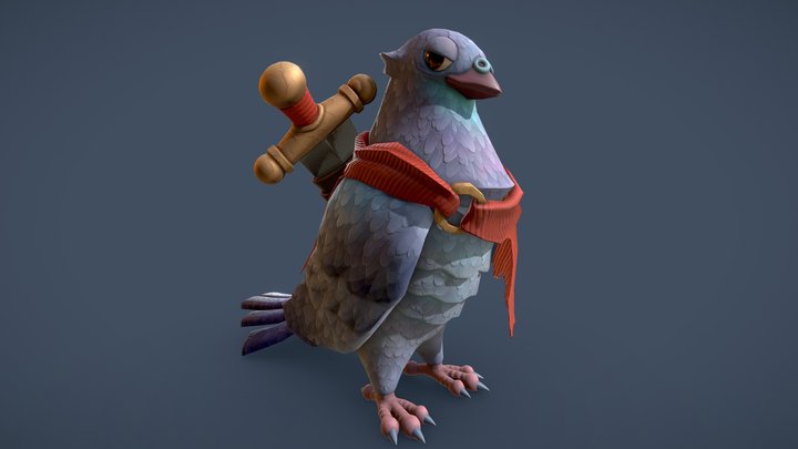 Pigeon Quest : The Warrior 3D Model