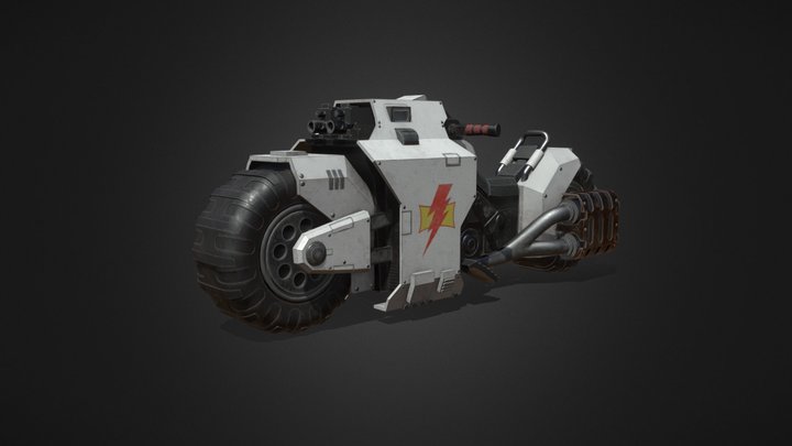 White Scars Bike - Warhammer 40k Fanart 3D Model