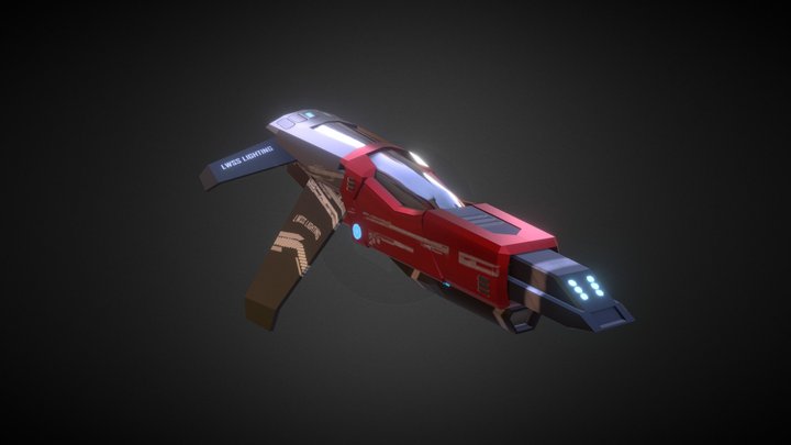 Lwss - Lightning Spaceship 3D Model