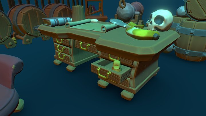 Props Pirate Ship - Shiver Thy Timbers 3D Model