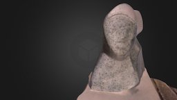 Green face abstract scuplture 3D Model