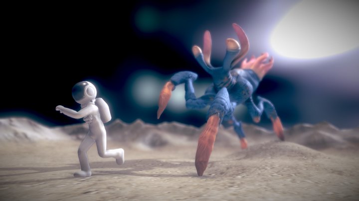 Alien Contest: Run Dude, Run 3D Model