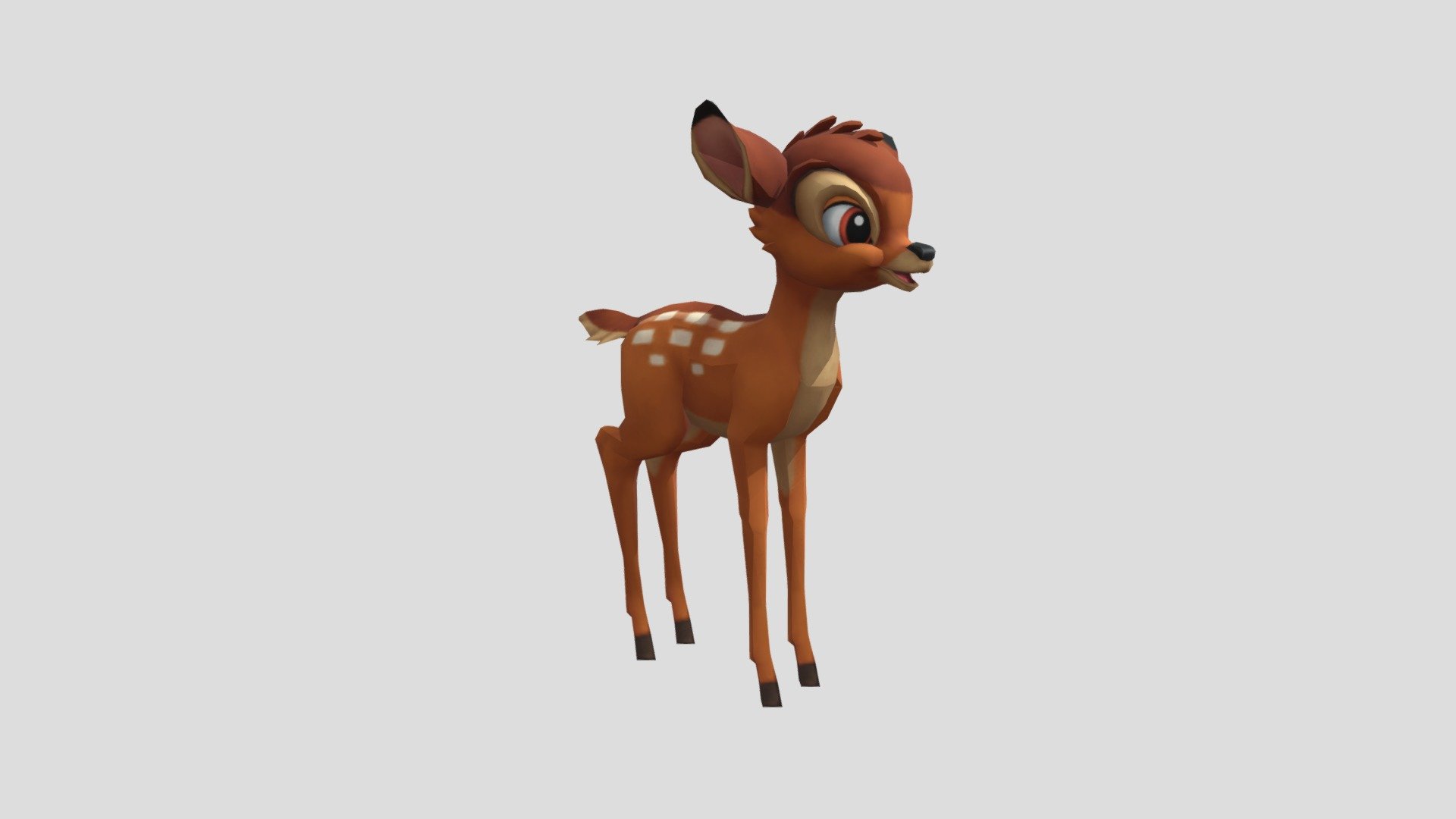 Play Station 2 - Kingdom Hearts - Bambi - Download Free 3D model by ...