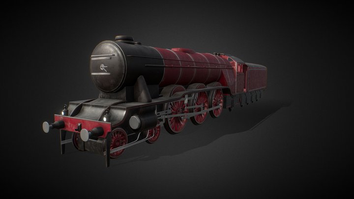 Steam lokomotive - Flying Scotsman , 3d model 3D Model