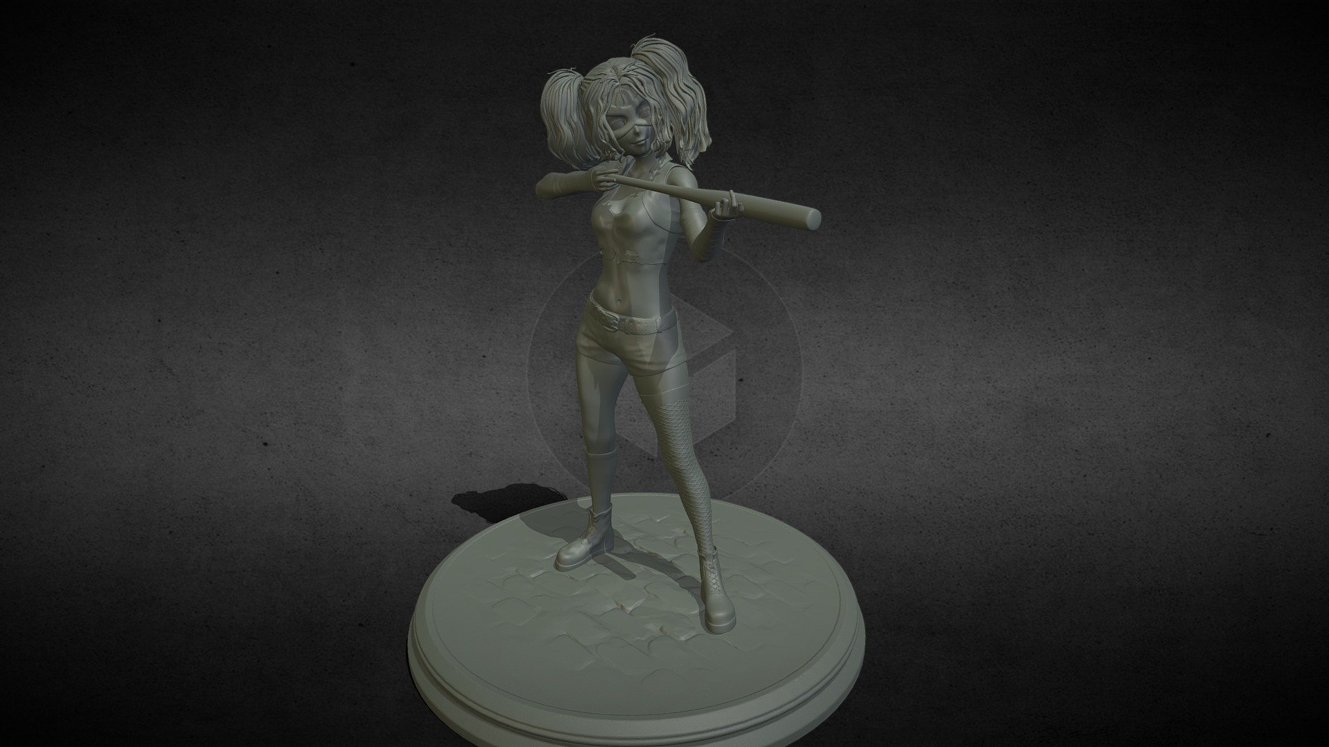 Harley Quinn anime style. Printable