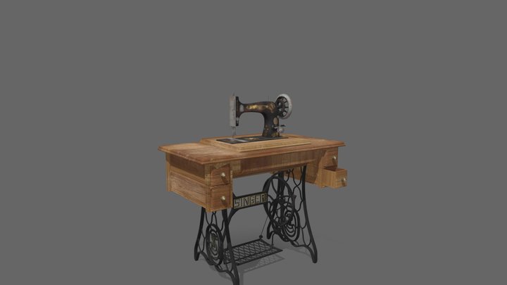 Singer Sewing Machine 1892 3D Model