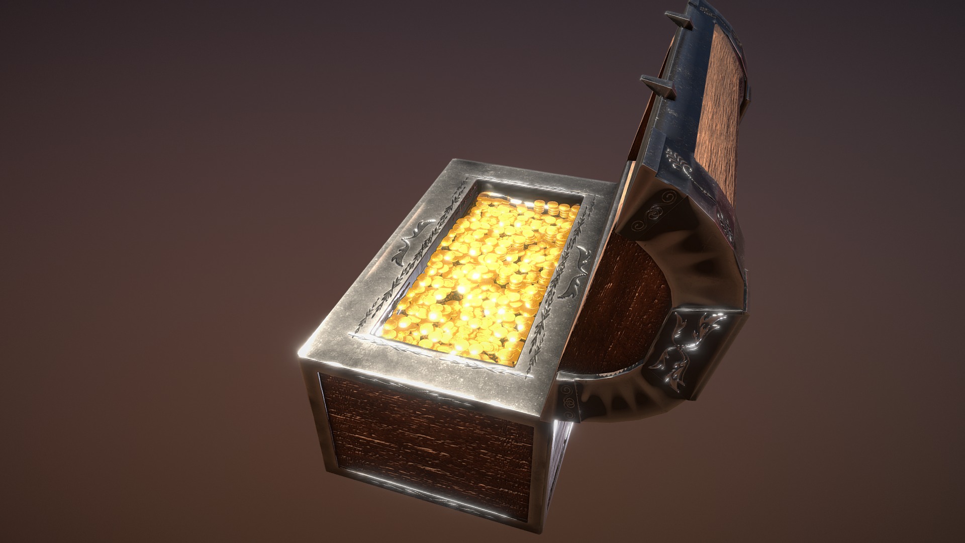 3D model Treasure Chest - This is a 3D model of the Treasure Chest. The 3D model is about a box of popcorn.