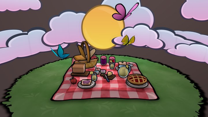 Picnic by the Sunset 3D Model