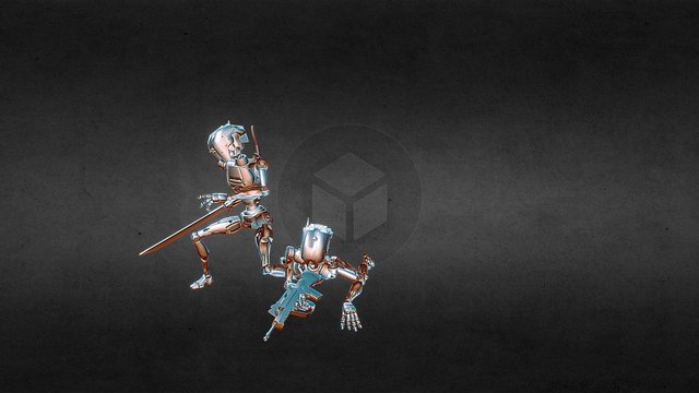 Roboter Takedown 3D Model