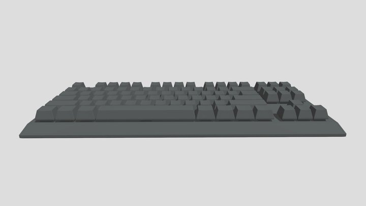 Keyboard High Poly Model 3D Model