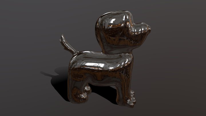 Metalic Puppy 3D Model