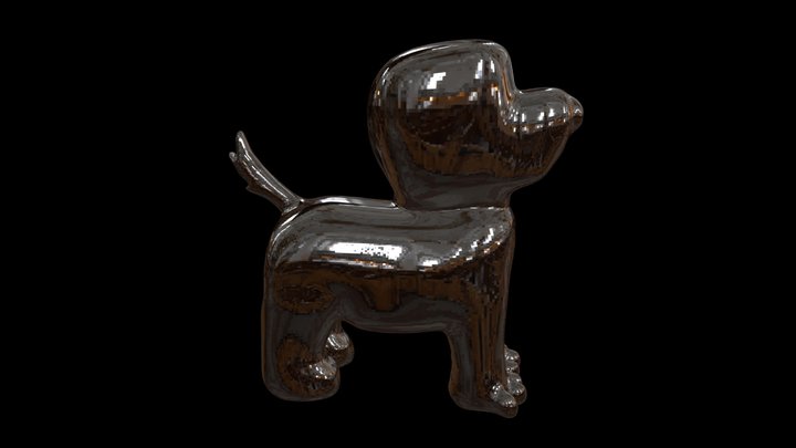 Metalic Puppy 3D Model