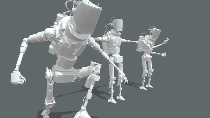 Robot based in Warpsol Sketches 3D Model