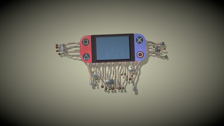 Used Nintendo Switch 3D Model