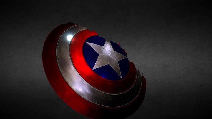 Captain America's Broken Shield [Updated] 3D Model
