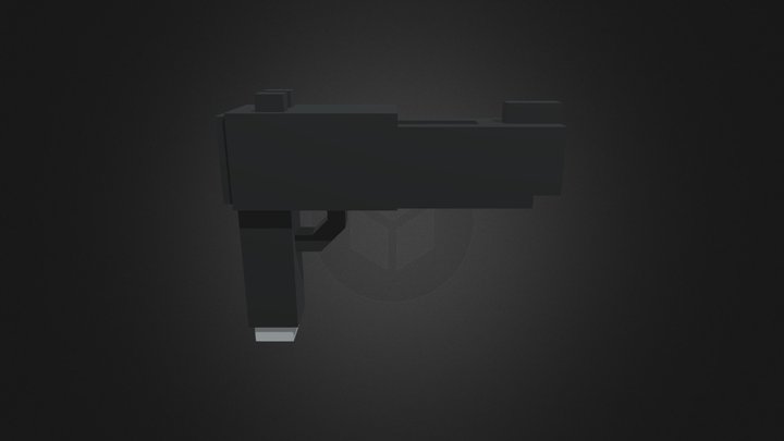 Pistol Voxel Model 3D Model