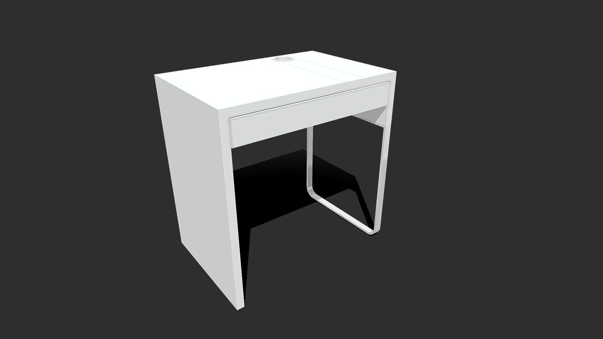 Ikea Micke desk Animated Buy Royalty Free 3D model by Artbor