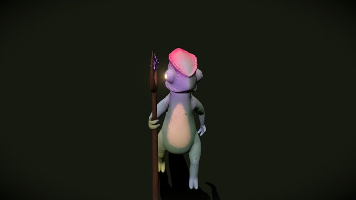 RPG Lizard Chameleon 3D Model