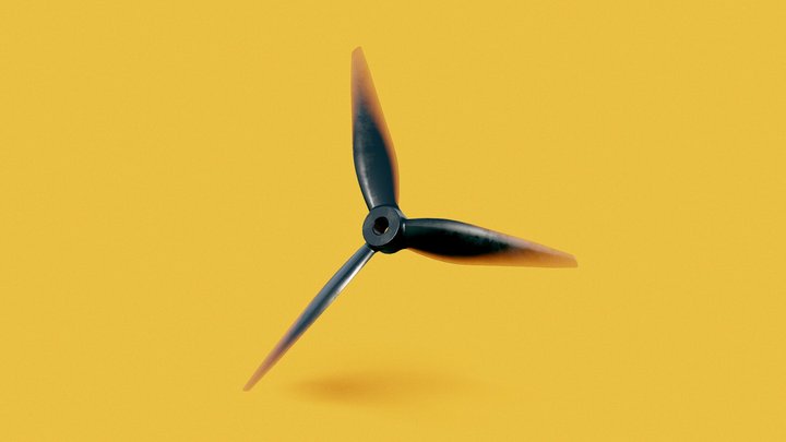 5" Tri-Blade Propeller 3D Model