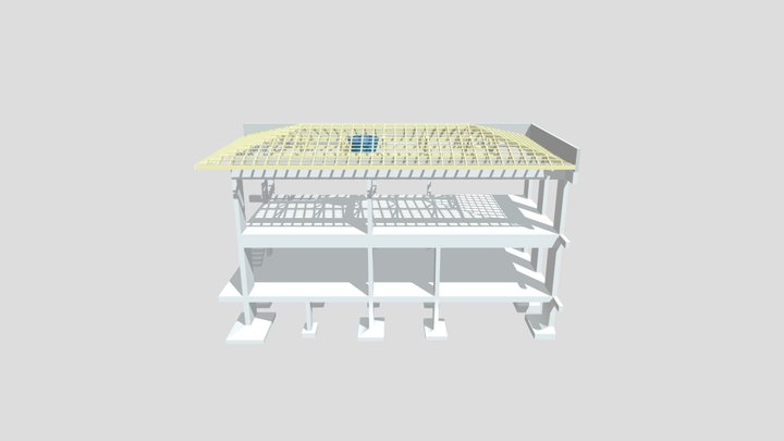 Estrutura Cobertura De Madeira 3D Model