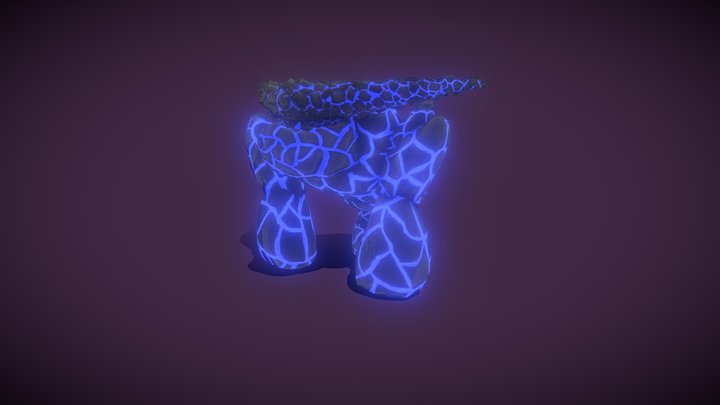 Blue magma Golem 3D Model