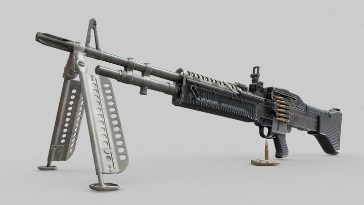 M60 machine gun 3D Model