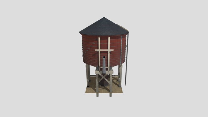 Great Northern Railway Water Tower, early 20thC 3D Model