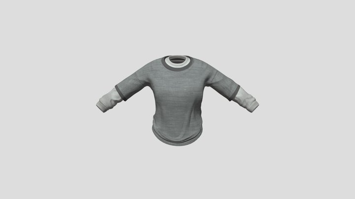 Oversize Shirt Model (Low-Poly) 3D Model
