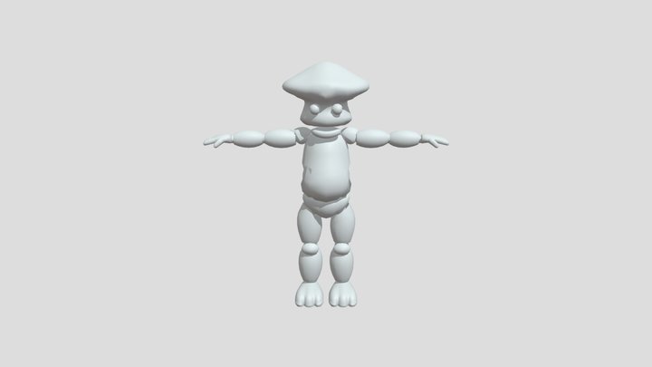 Mushroom Guy - Retopologized 3D Model