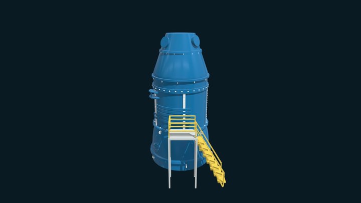对立式球磨机 3D Model
