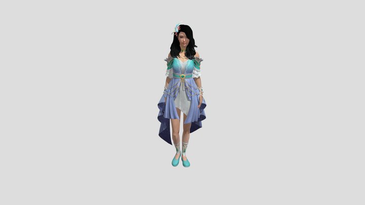 Bgmi Female Character 3D Model