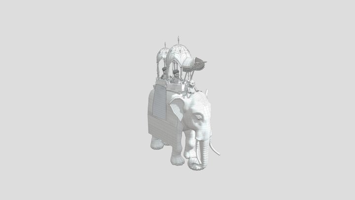 Ivory Elephant 3D Model