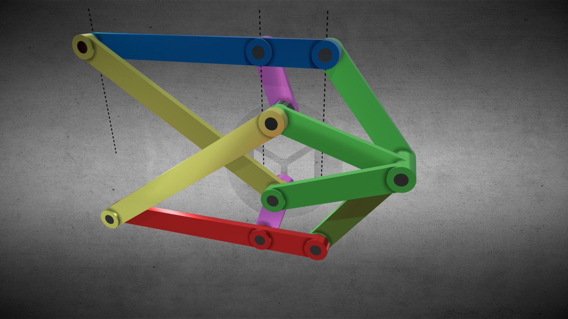 Old Linkages 04 Perpendic. Straight Line Bar 1