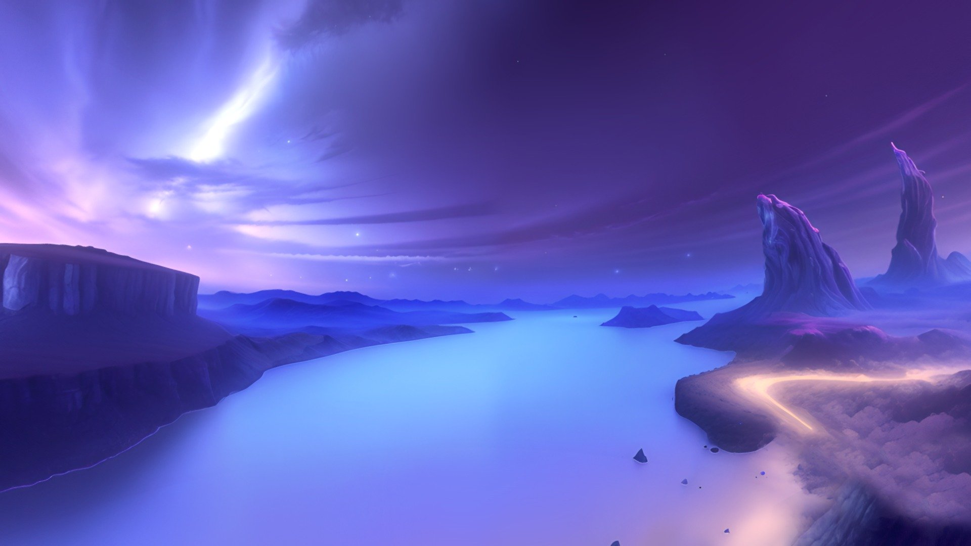 Stylized cloudy night sky buy royalty free 3d model by stylized
