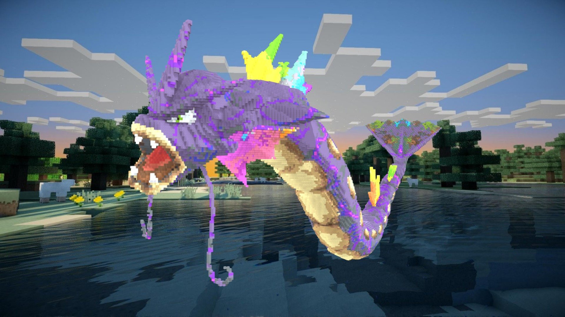 Minecraft Custom Gyarados Build Schematic