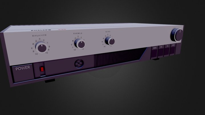 Amplificatore Philips 540 3D Model