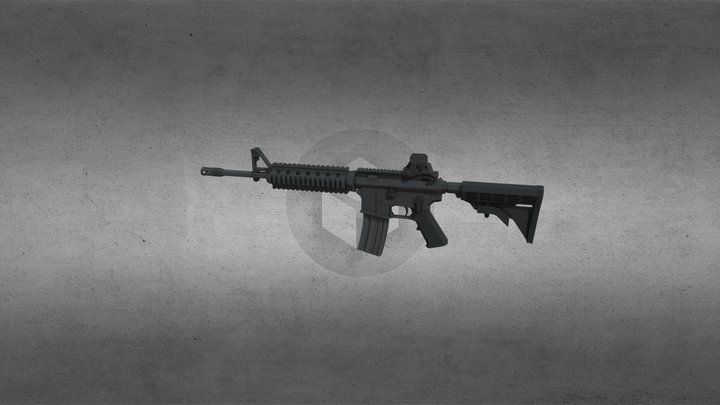 М4а1 free 3D Model