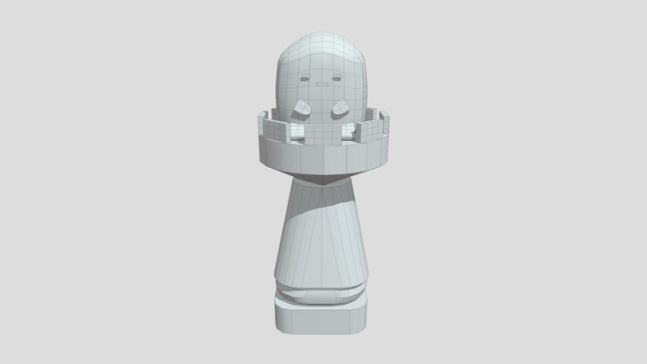 Ayah H-Chess Piece Draft 3D Model